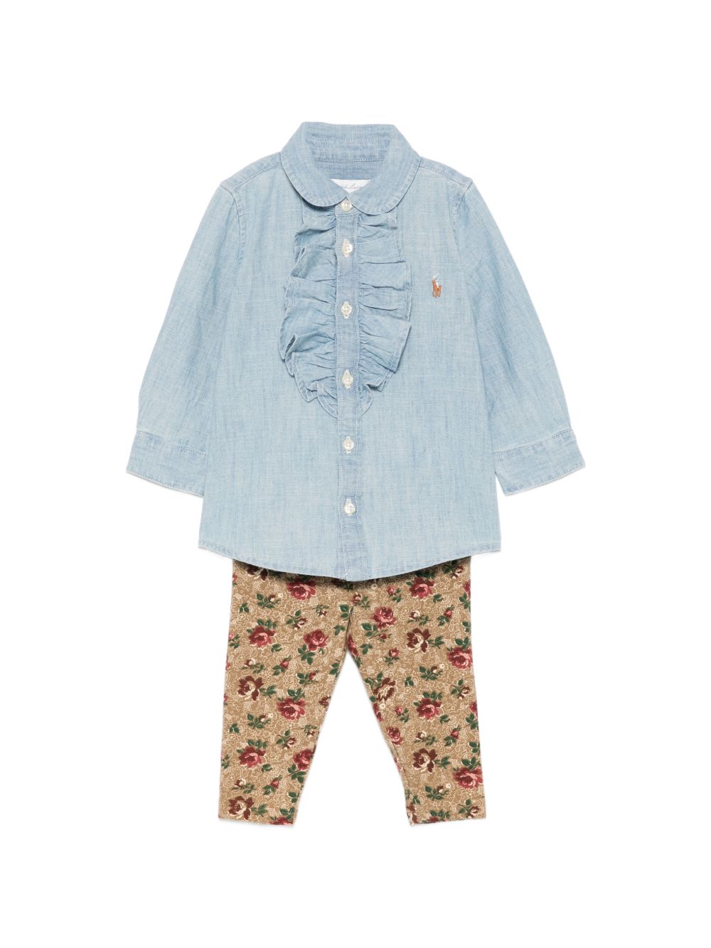 Completo camicia e pantaloni per neonata Polo Ralph Lauren Kids multicolore con stampa floreale 310B26852 001 Ralph Lauren kids