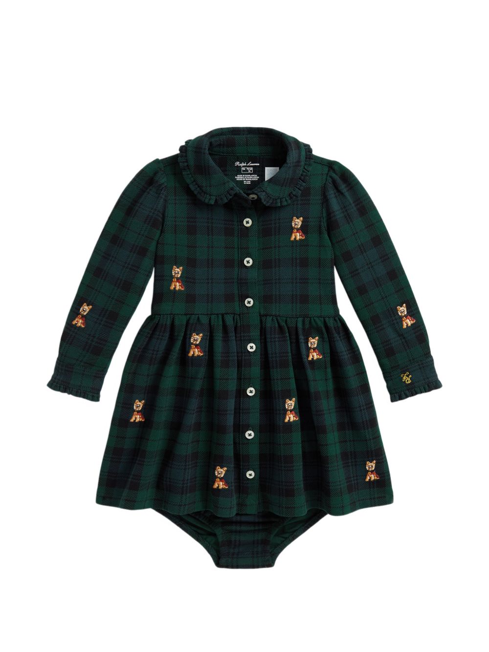 Abito per neonata Polo Ralph Lauren Kids verde con motivo a quadri 310B28634 001 Ralph Lauren kids