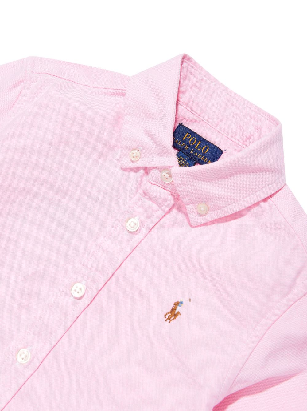 Camicia per bambina Polo Ralph Lauren Kids rosa con motivo ricamato Polo Pony 312929954 002 Ralph Lauren kids