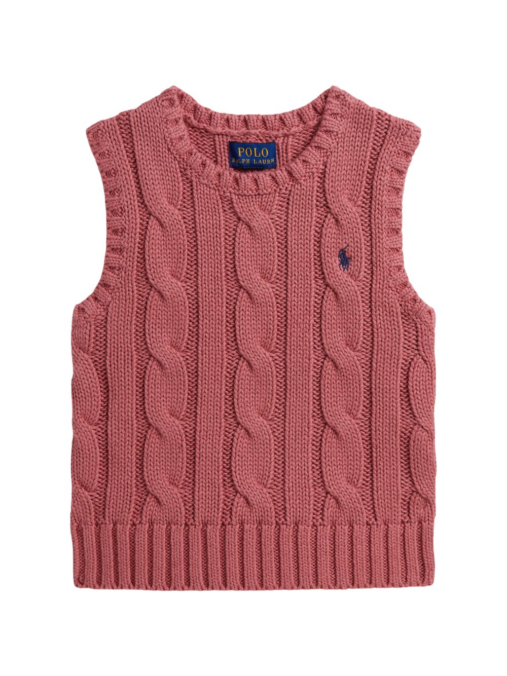 Gilet per bambina Polo Ralph Lauren Kids rosa con motivo a trecce 312978861 501 Ralph Lauren kids