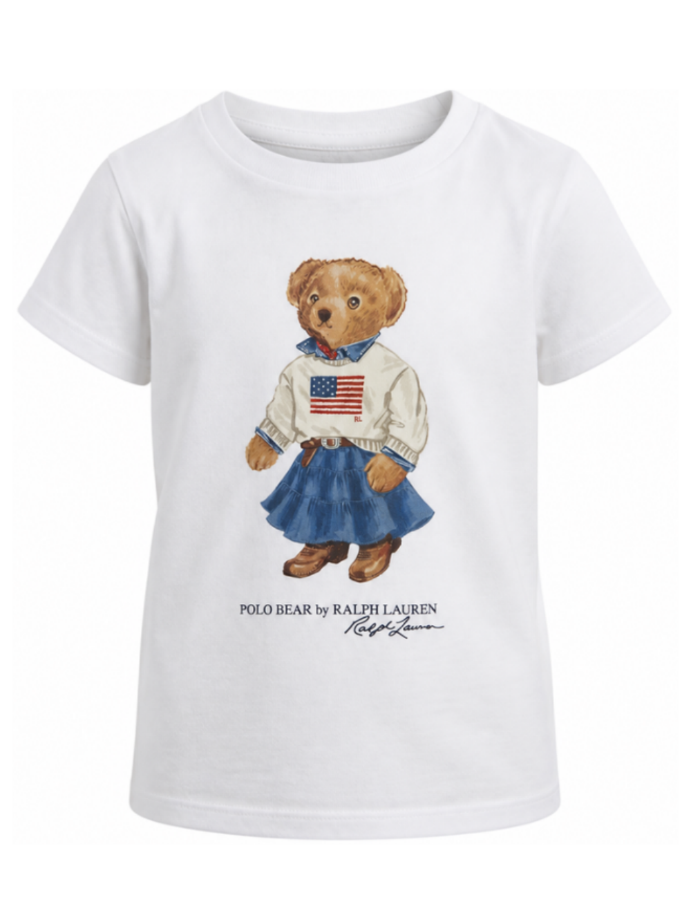 T-shirt per bambina Polo Ralph Lauren Kids bianca con stampa Polo Bear 312A98403 001 Ralph Lauren kids
