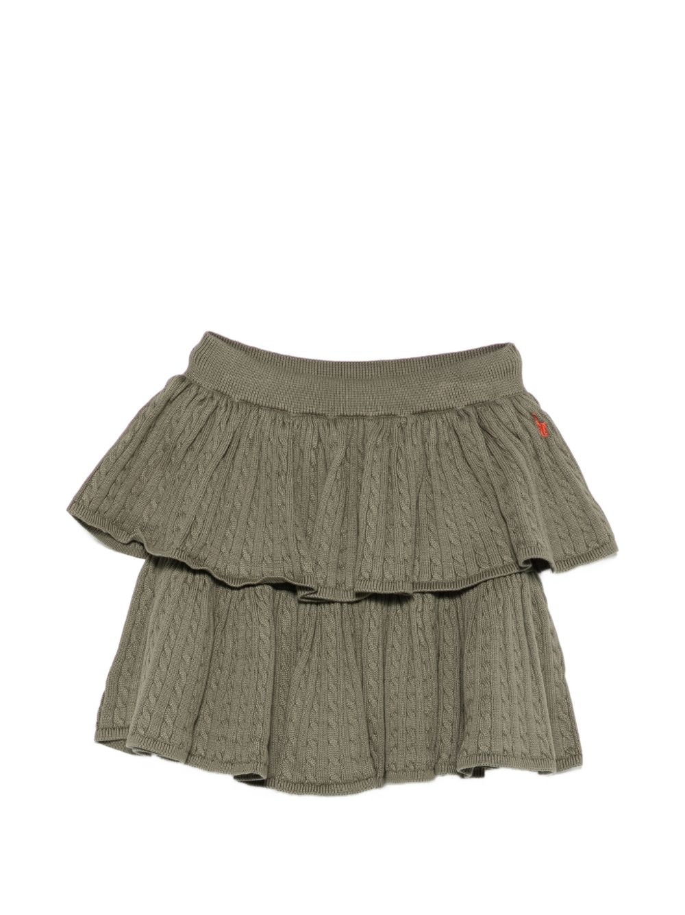 Gonna per bambina Polo Ralph Lauren Kids verde con design a maglia 312B25871 001 Ralph Lauren kids