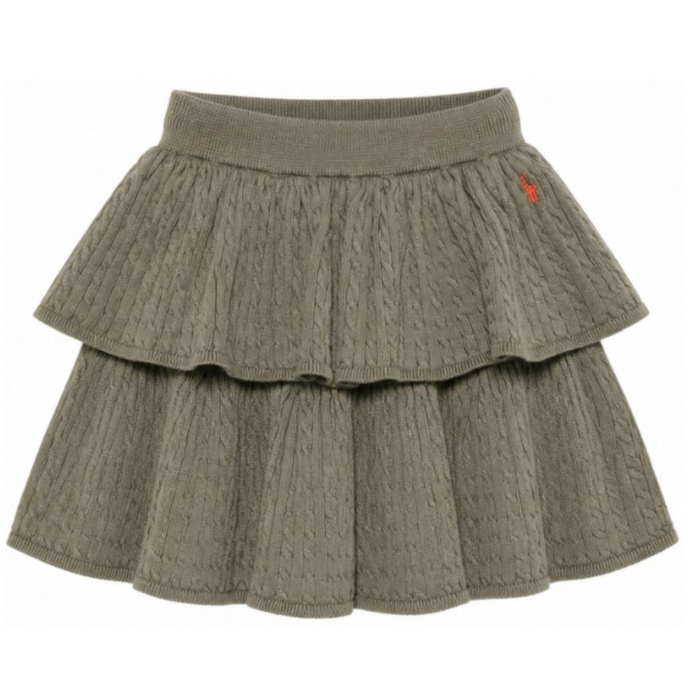 Gonna per bambina Polo Ralph Lauren Kids verde con design a maglia 312B25871 001 Ralph Lauren kids