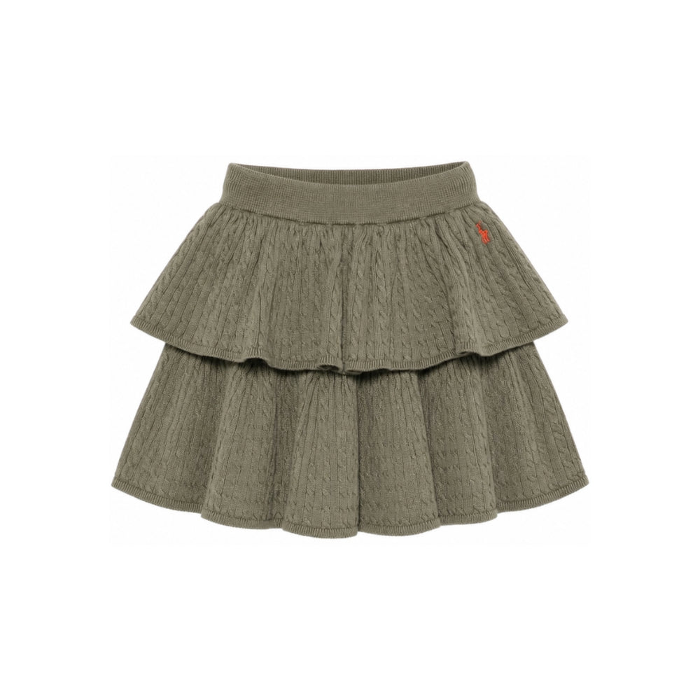 Gonna per bambina Polo Ralph Lauren Kids verde con design a maglia 312B25871 001 Ralph Lauren kids