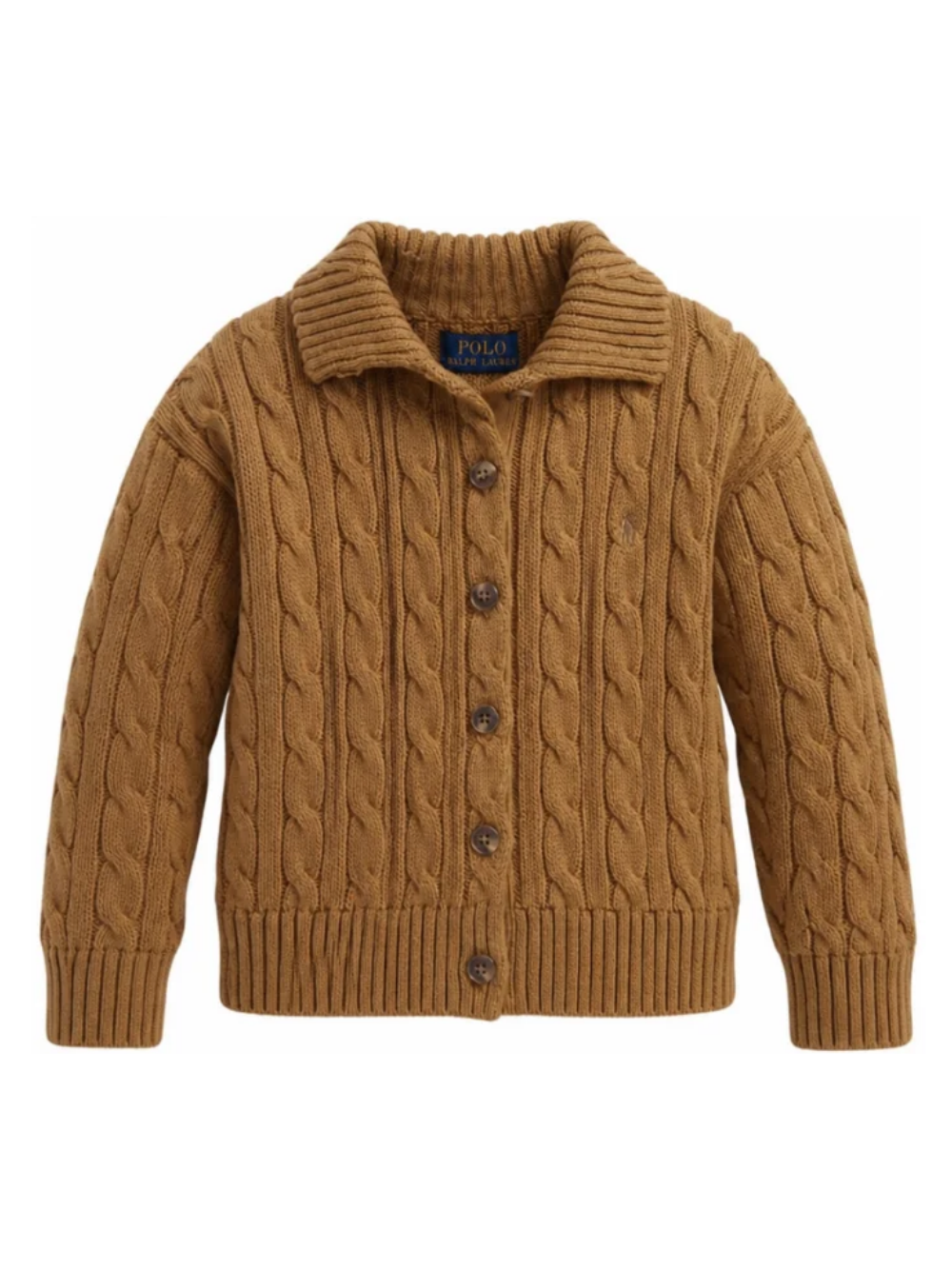 Maglione per bambina Polo Ralph Lauren KIds marrone con maglia intrecciata 312B25899 001 Ralph Lauren kids
