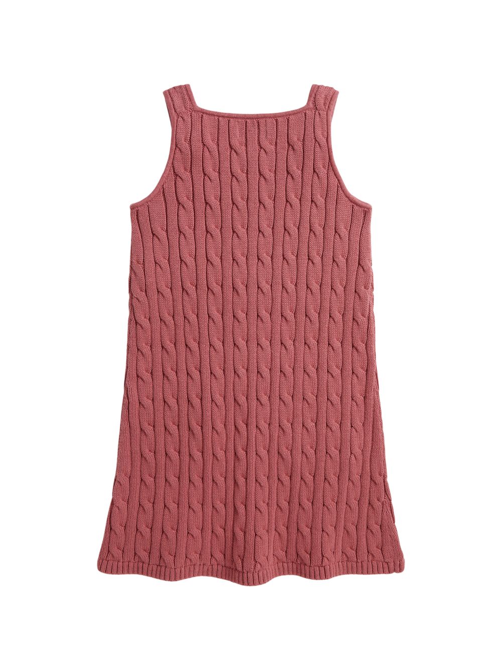 Abito per bambina Ralph Lauren Kids rosa a trecce con spalline abbottonate 312B25927 001 Ralph Lauren kids
