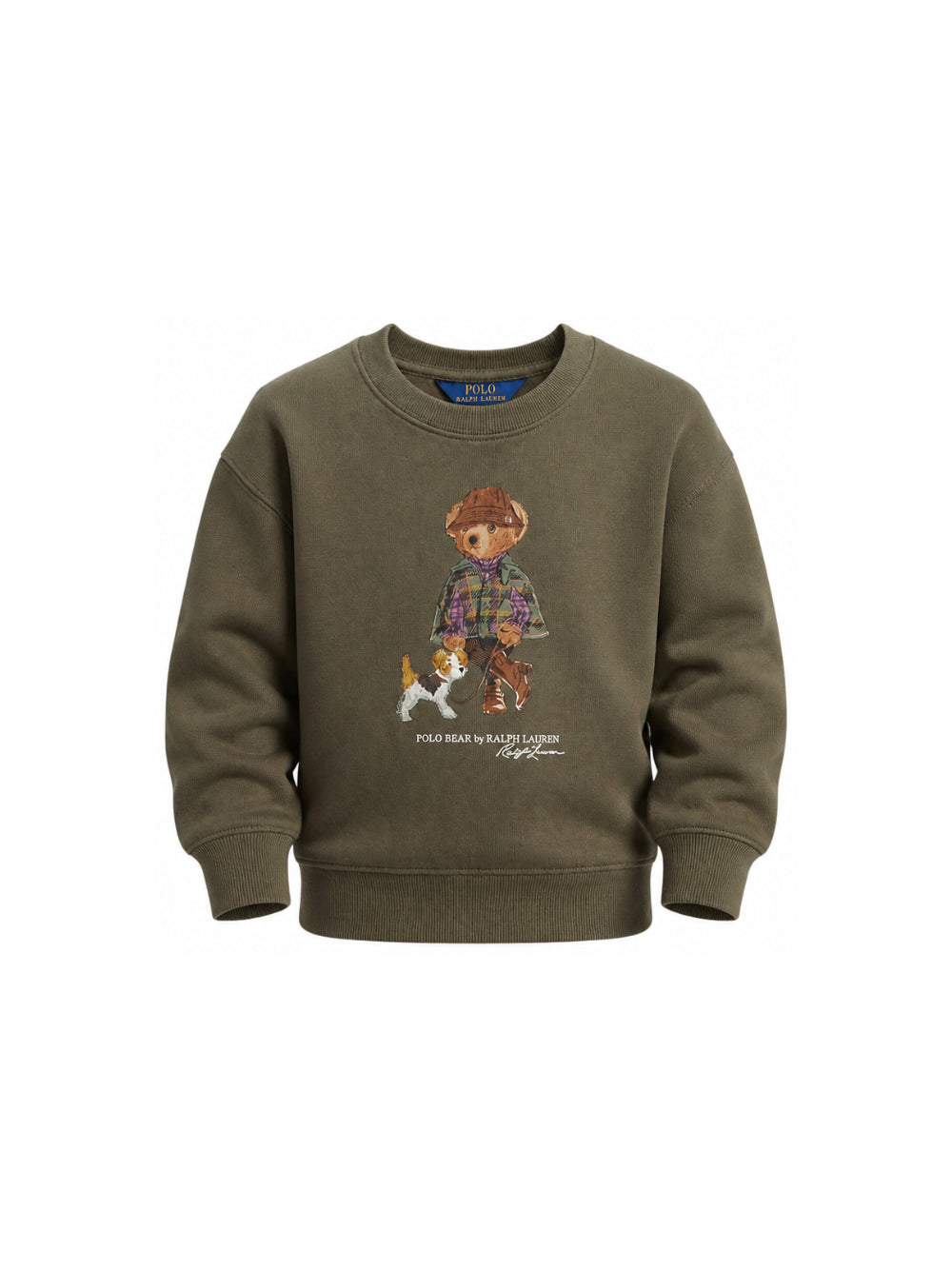 Felpa per bambino Polo Ralph Lauren Kids verde con stampa grafica Polo Bear 312B26298 001 Ralph Lauren kids
