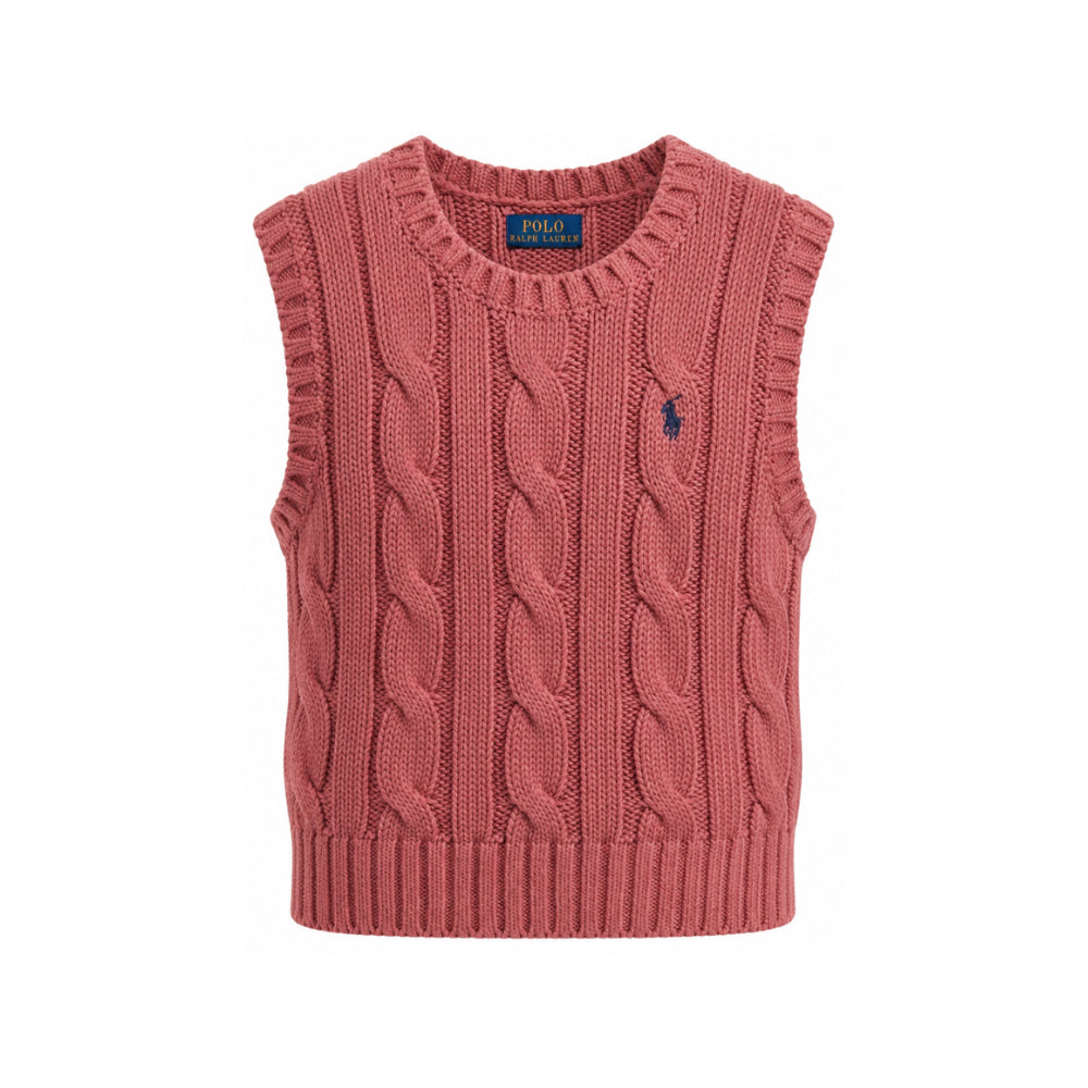 Gilet per bambina Polo Ralph Lauren Kids rosa con motivo Polo Pony ricamato 313B25969 001 Ralph Lauren kids