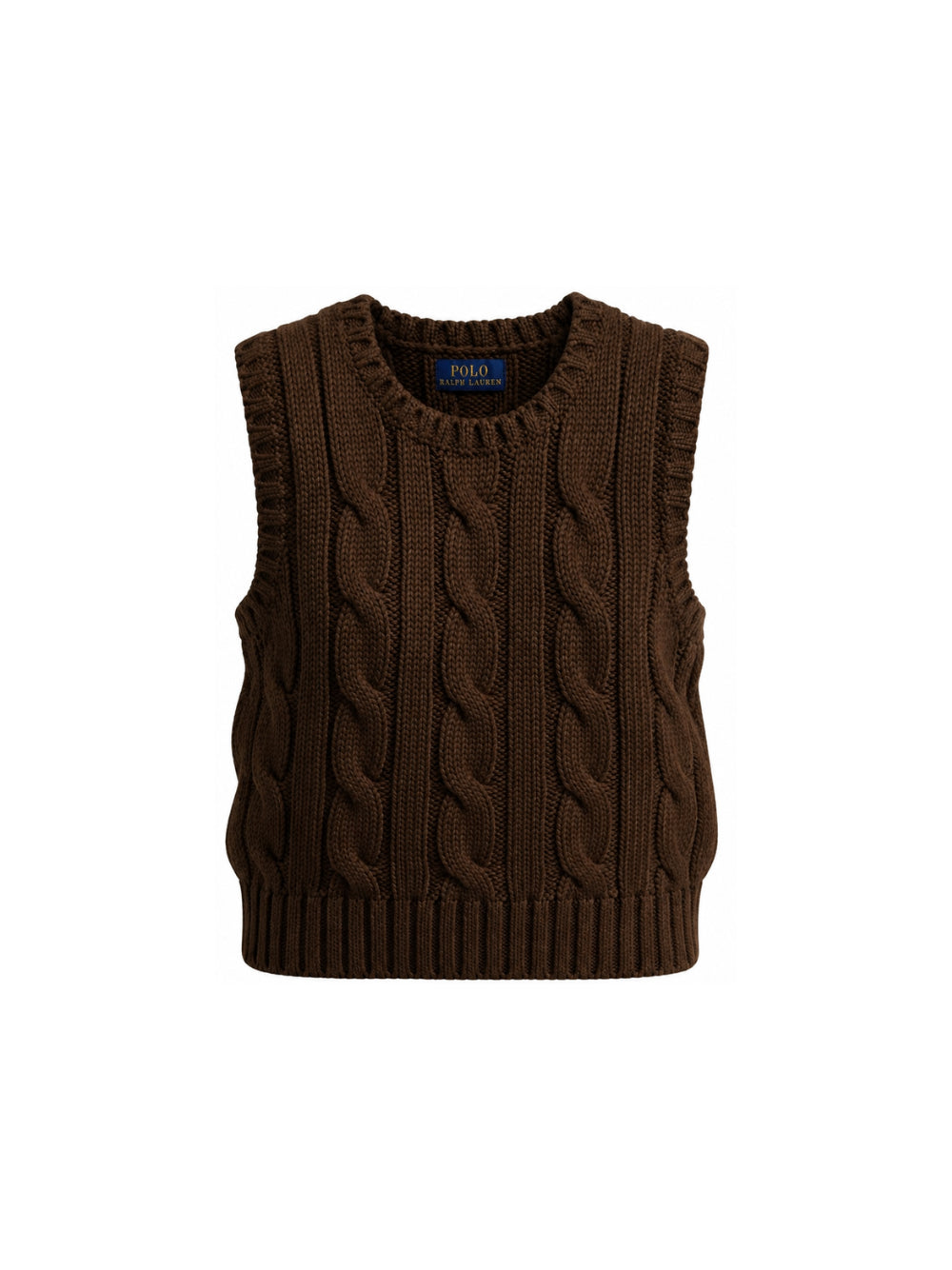 Gilet per bambina Polo Ralph Lauren Kids marrone con motivo Polo Pony ricamato 313B25969 002 Ralph Lauren kids