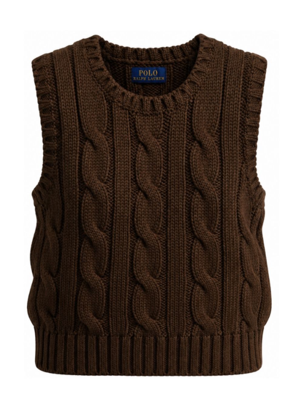 Gilet per bambina Polo Ralph Lauren Kids marrone con motivo Polo Pony ricamato 313B25969 002 Ralph Lauren kids