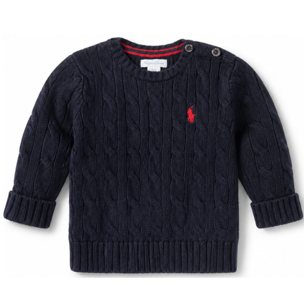 Maglione per neonato Polo Ralph Lauren Kids blu con motivo Polo Pony ricamato 320702674 058 Ralph Lauren kids