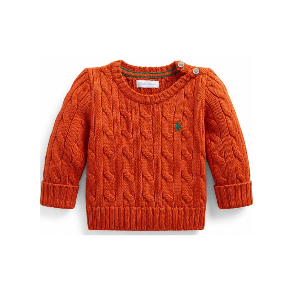 Maglione per neonato Polo Ralph Lauren Kids arancione con trama intrecciata 320702674 504 Ralph Lauren kids