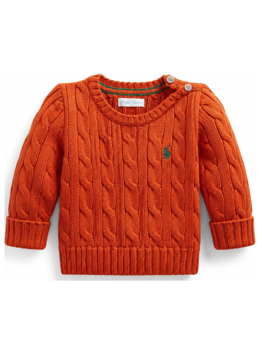 Maglione per neonato Polo Ralph Lauren Kids arancione con trama intrecciata 320702674 504 Ralph Lauren kids