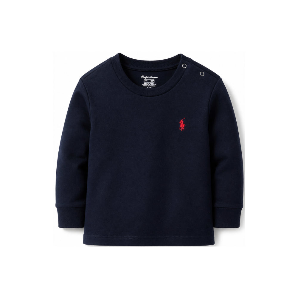 T-shirt per neonato Polo Ralph Lauren Kids blu con motivo Polo Pony ricamato 320843804 002 Ralph Lauren kids