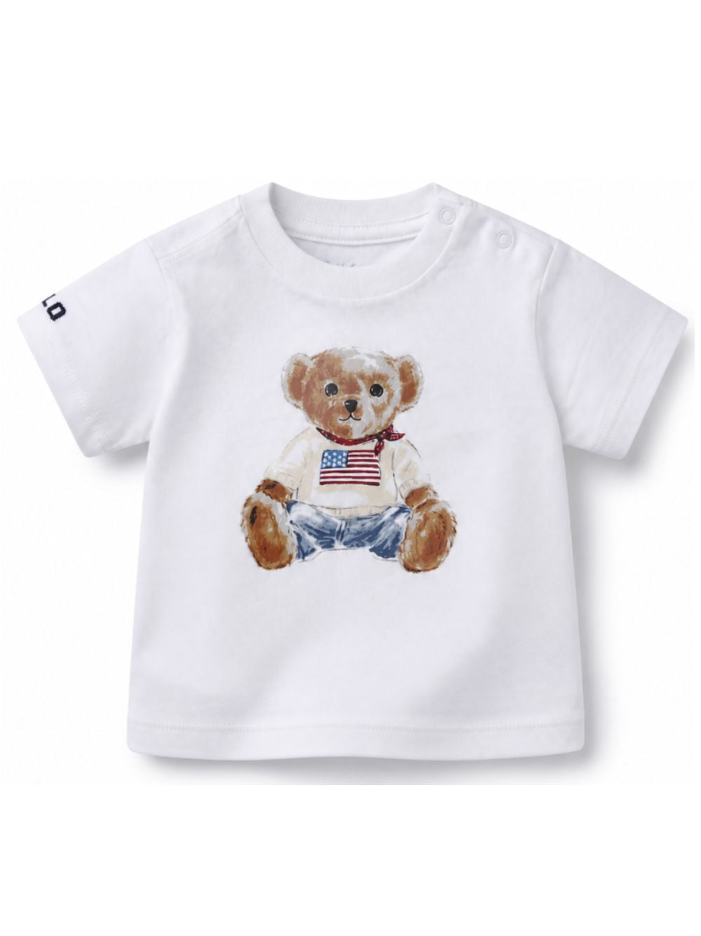 T-shirt per neonati Polo Ralph Lauren Kids bianca con stampa Polo Bear 320844731 001 Ralph Lauren kids