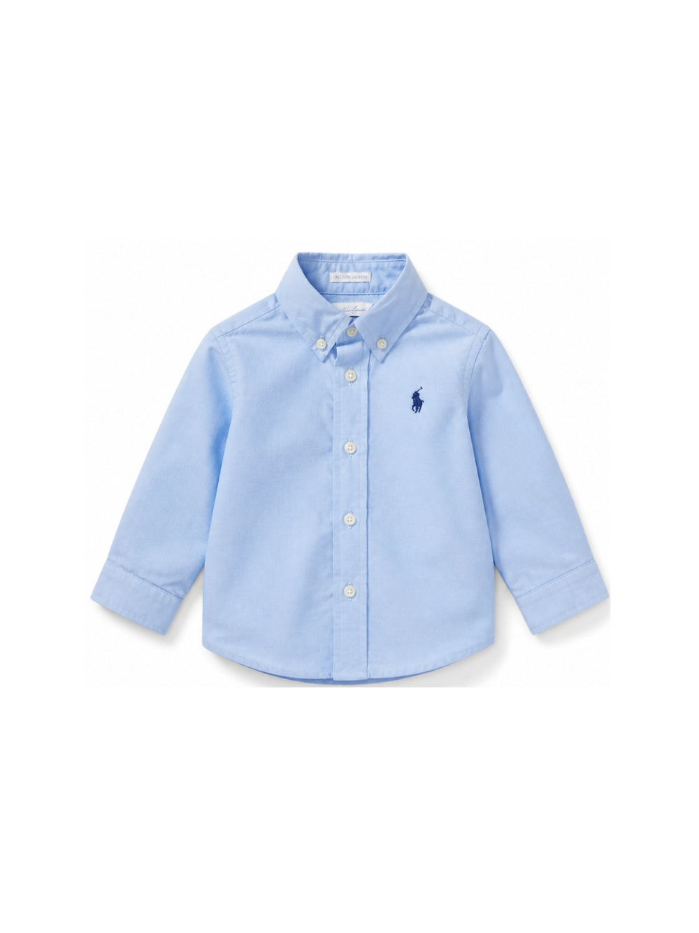 Camicia per neonato Ralph Lauren Kids azzurra con logo sul petto 320952199 001 Ralph Lauren kids