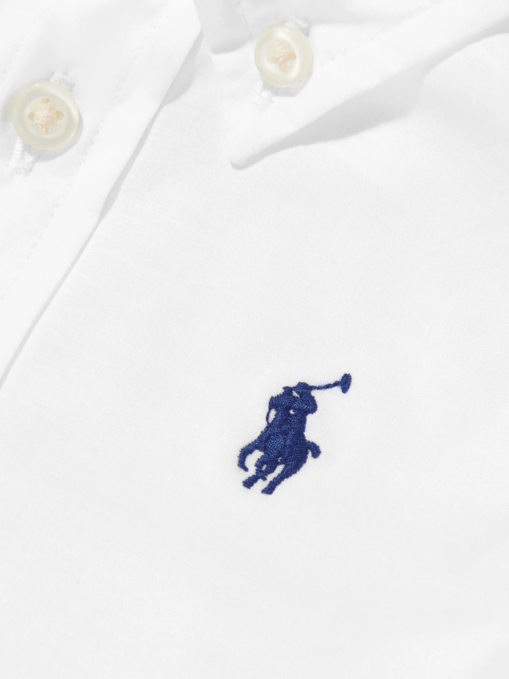 Camicia per neonato Ralph Lauren Kids bianca con logo ricamato sul petto 320952199 002 Ralph Lauren kids
