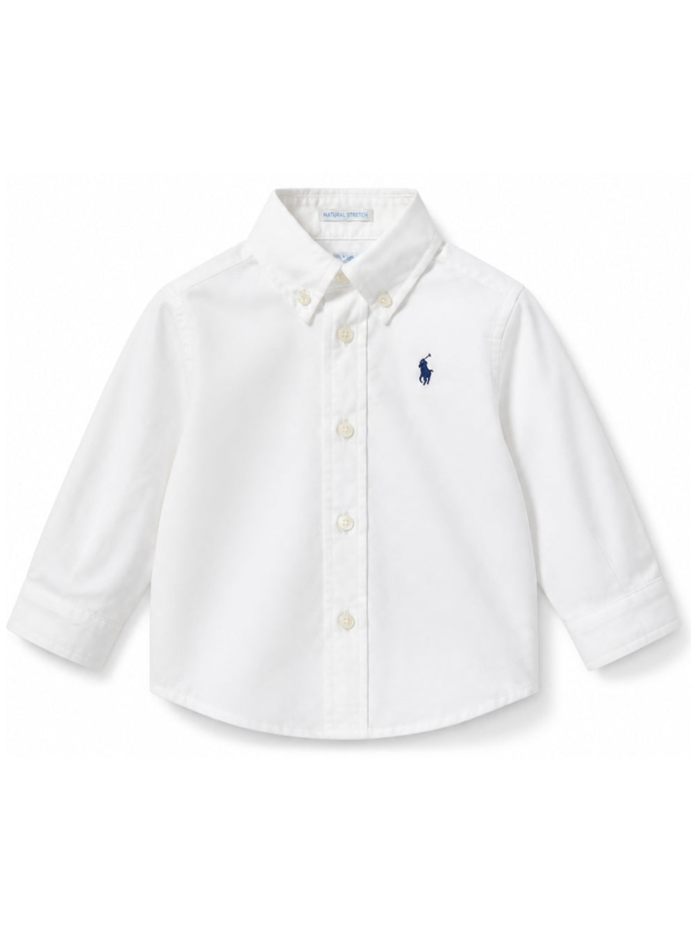 Camicia per neonato Ralph Lauren Kids bianca con logo ricamato sul petto 320952199 002 Ralph Lauren kids