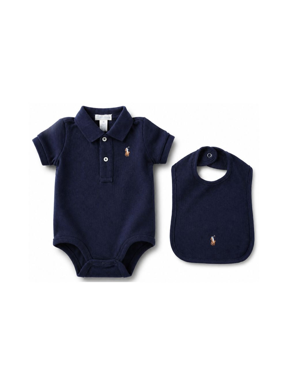 Set body e bavaglino per neonato Polo Ralph Lauren Kids blu con logo ricamato 320981612 001 Ralph Lauren kids