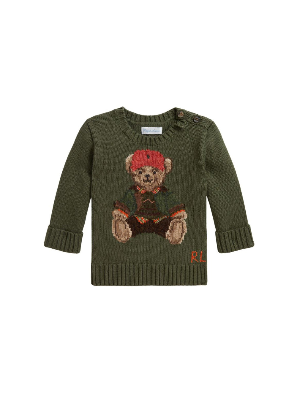 Maglione per neonato Polo Ralph Lauren Kids verde con ricamo Polo Bear 320B26206 001 Ralph Lauren kids