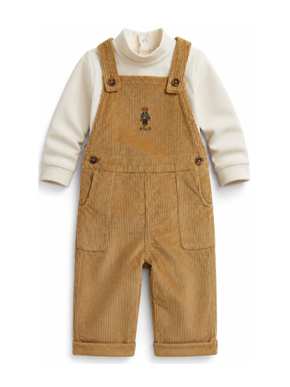 Completo per neonato Ralph Lauren Kids marrone con motivo orsetto sul davanti 320B27219 001 Ralph Lauren kids