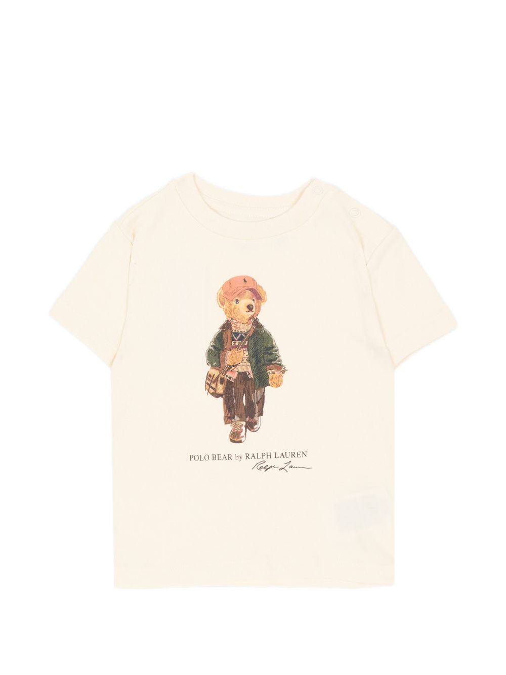 T-shirt per neonato Polo Ralph Lauren Kids beige con stampa grafica 320B27298 001 Ralph Lauren kids