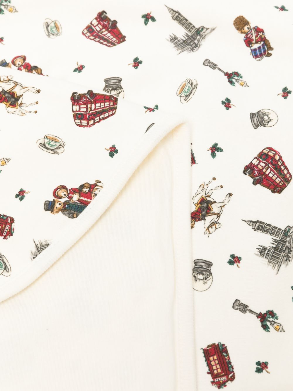Coperta per neonati Polo Ralph Lauren Kids beige con stampa grafica Polo Bear 320B28720 001 Ralph Lauren kids