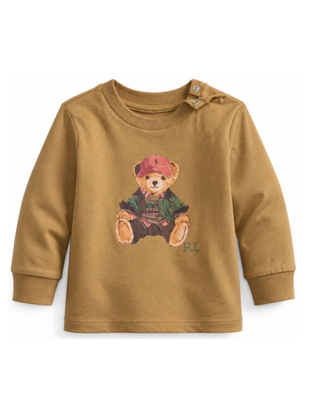 T-shirt per neonato Polo Ralph Lauren Kids marrone con stampa Polo Bear 320B30236 001 Ralph Lauren kids