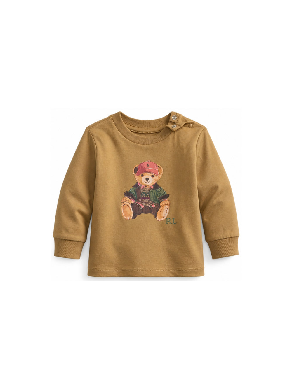 T-shirt per neonato Polo Ralph Lauren Kids marrone con stampa Polo Bear 320B30236 001 Ralph Lauren kids