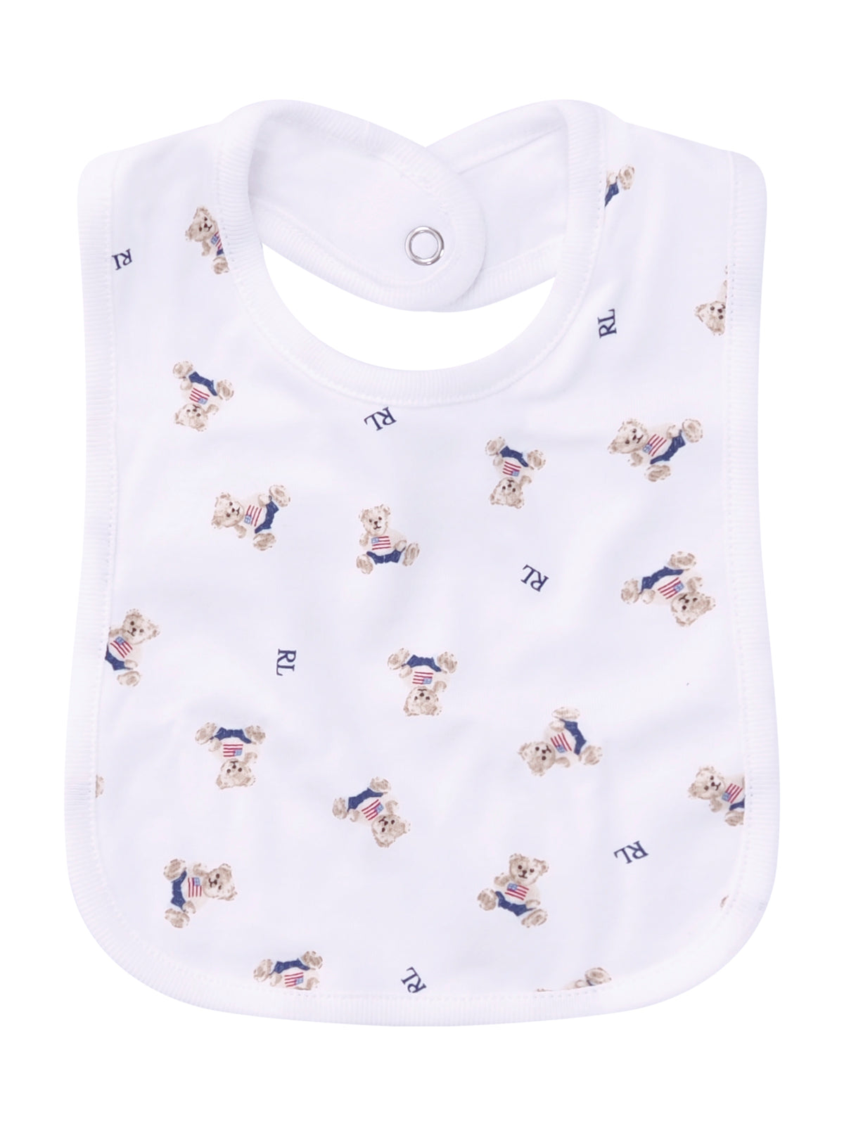 Set tutina bavaglino e cappellino per neonato Polo Ralph Lauren Kids bianco con stampa Teddy Bear 320P00760 001 Ralph Lauren kids