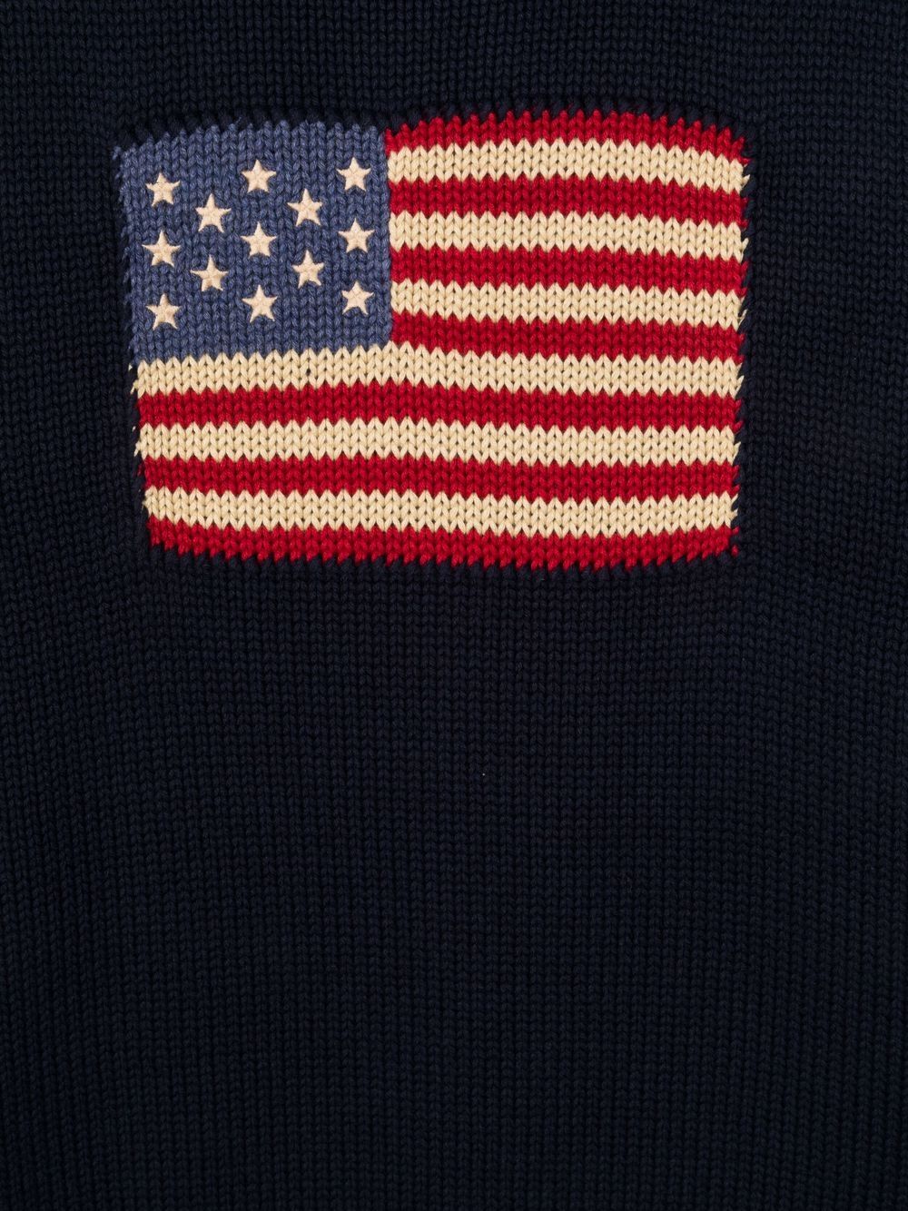 Maglione per bambino Polo Ralph Lauren kids blu con bandiera americana ricamata 322668285 001 Ralph Lauren kids