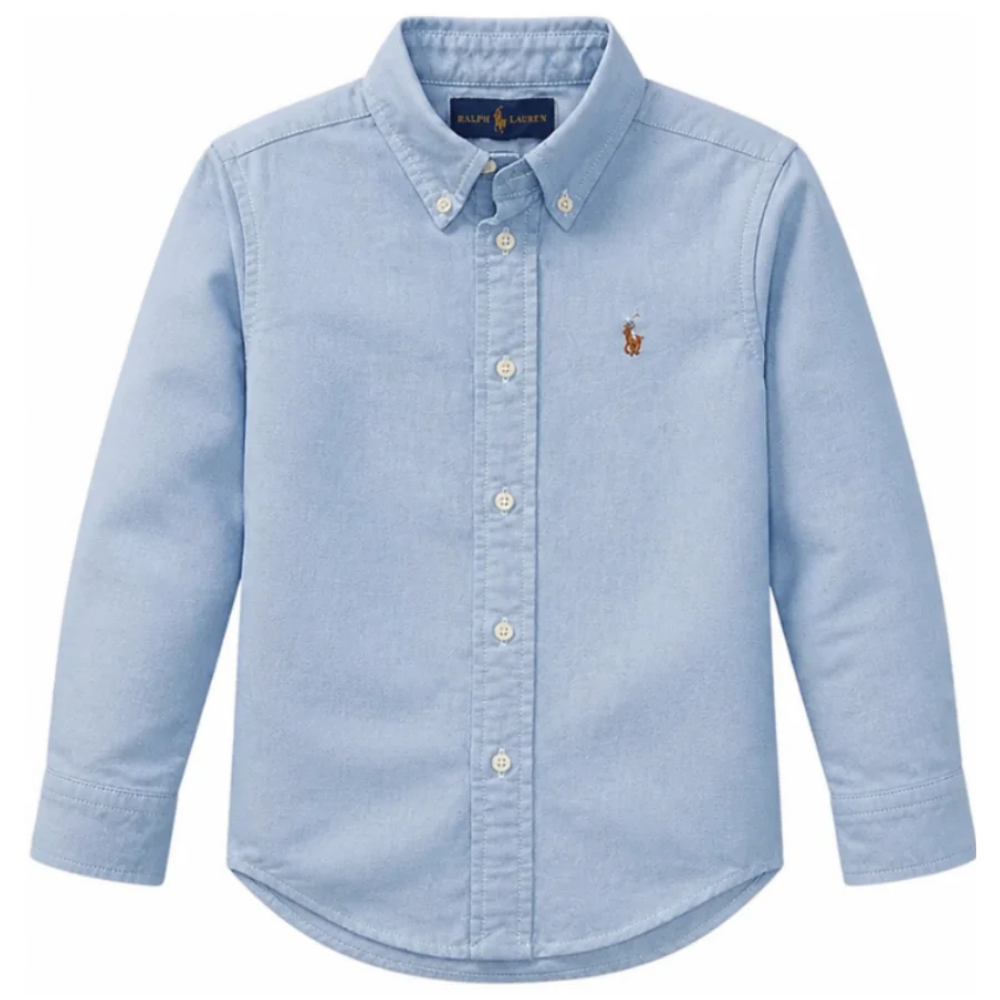 Camicia per bambino Polo Ralph Lauren Kids azzurra con motivo ricamato Polo Pony 322677133 002 Ralph Lauren kids
