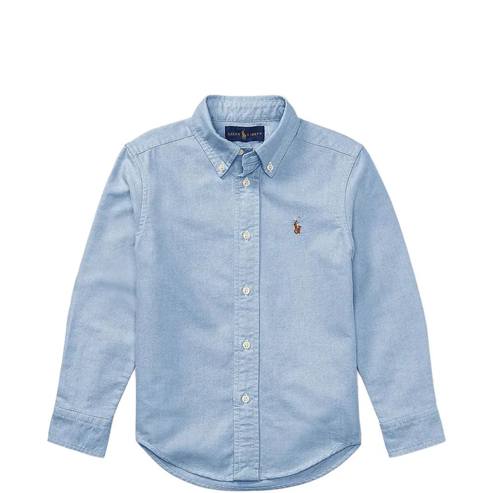 Camicia per bambino Polo Ralph Lauren Kids azzurra con motivo ricamato Polo Pony 322677133 002 Ralph Lauren kids