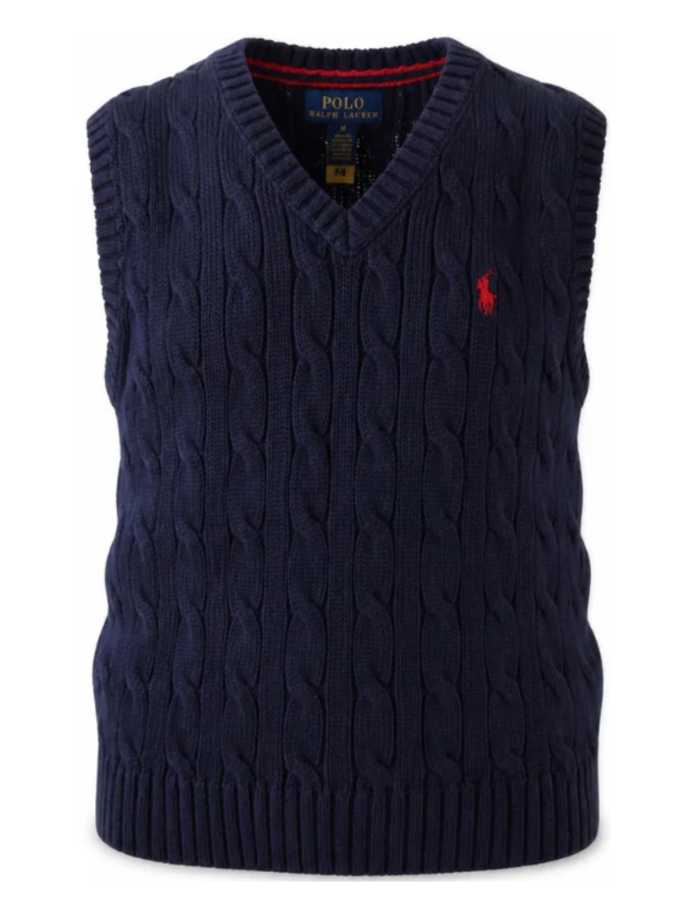 Gilet per bambino Polo Ralph Lauren Kids blu con scollo a V 322702300 026 Ralph Lauren kids