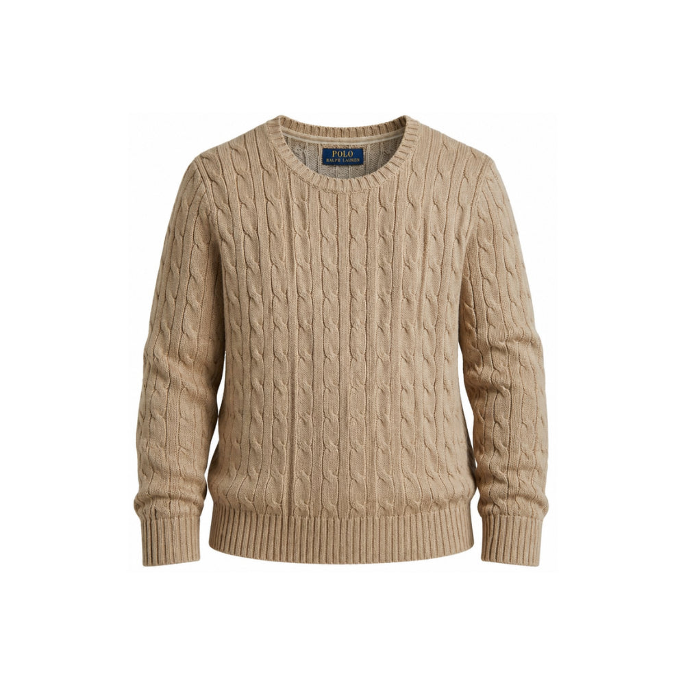 Maglione per bambino Polo Ralph Lauren Kids beige con trama intrecciata 322702674 082 Ralph Lauren kids
