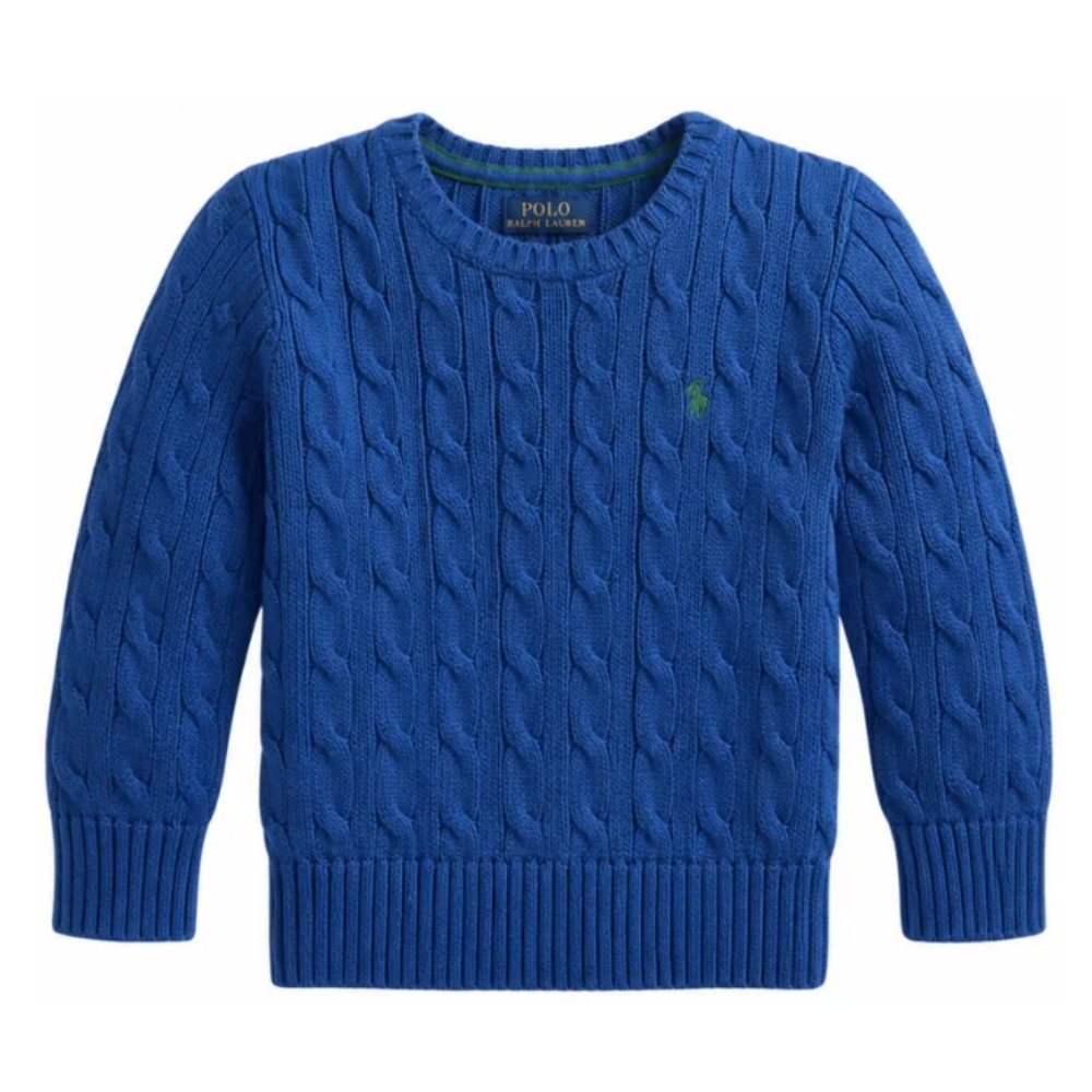 Maglione per bambino Polo Ralph Lauren Kids blu con motivo intrecciato 322702674 AZURE Ralph Lauren kids