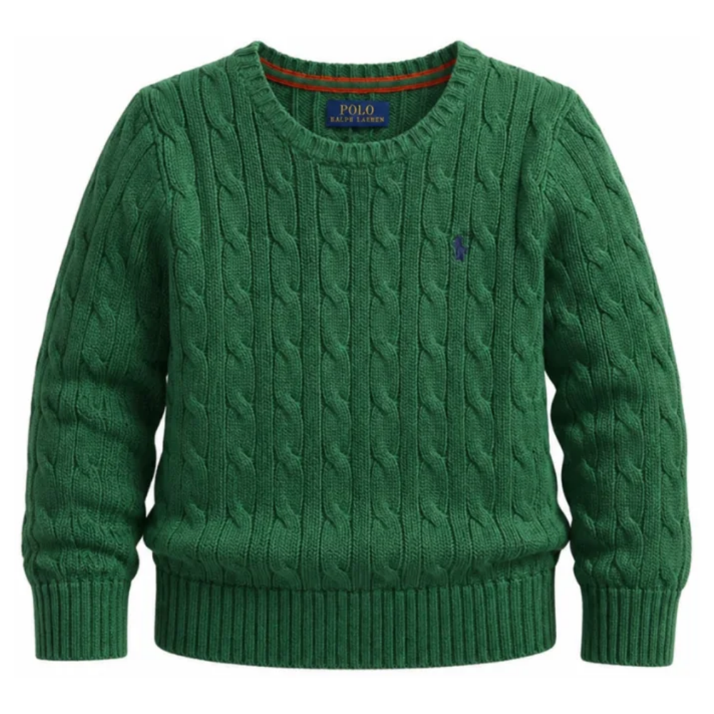 Maglione per bambino Polo Ralph Lauren Kids verde con trama intrecciata 322702674 GREEN Ralph Lauren kids
