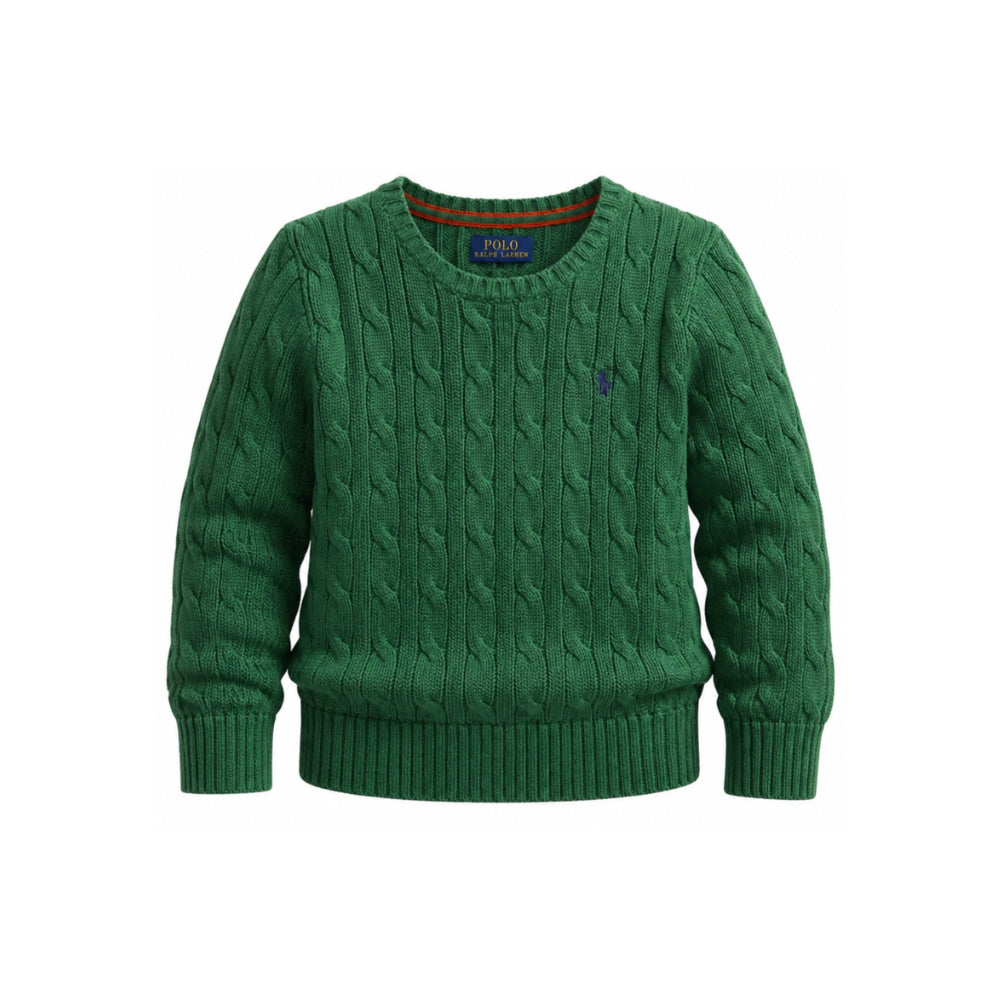 Maglione per bambino Polo Ralph Lauren Kids verde con trama intrecciata 322702674 GREEN Ralph Lauren kids