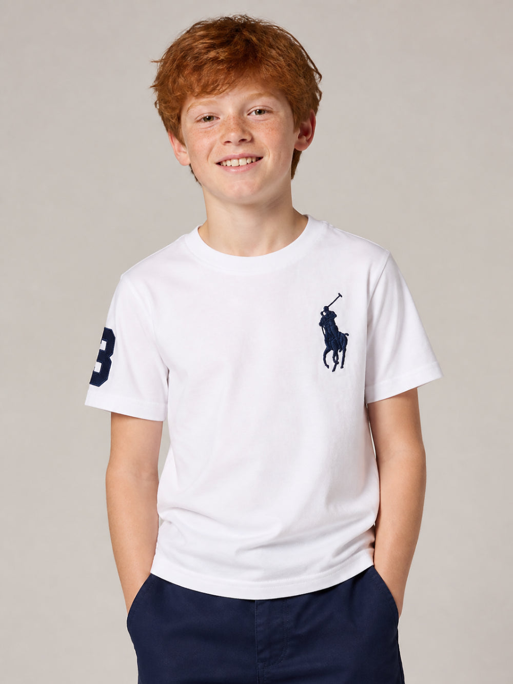 T-shirt per bambino Polo Ralph Lauren Kids bianca con motivo Polo Pony ricamato sul davanti 322832907 037 Ralph Lauren kids