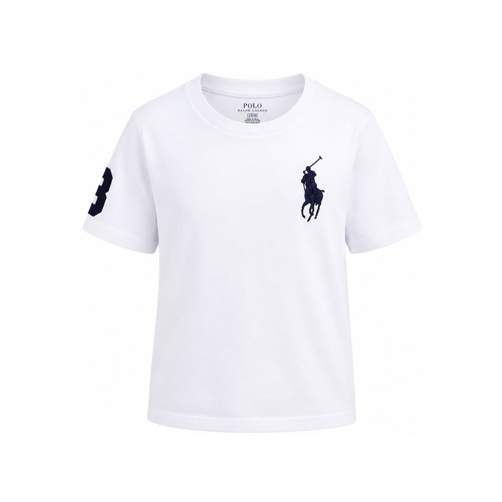 T-shirt per bambino Polo Ralph Lauren Kids bianca con motivo Polo Pony ricamato sul davanti 322832907 037 Ralph Lauren kids