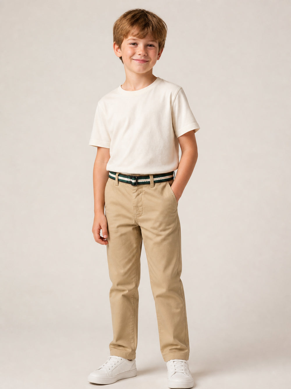 Pantaloni Chino per bambino Polo Ralph Lauren Kids beige con vita media 322855394 002 Ralph Lauren kids