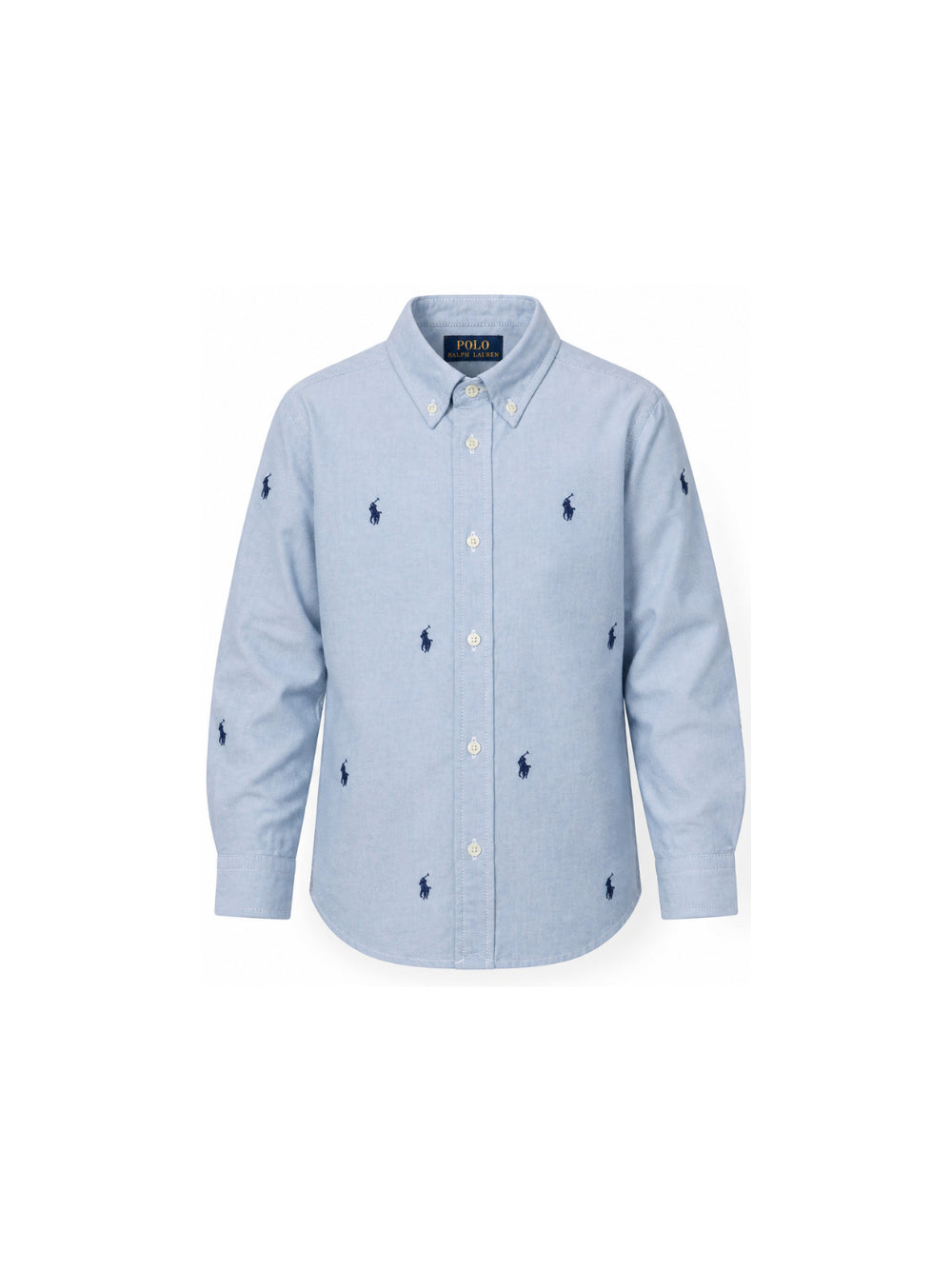 Camicia per bambino Polo Ralph Lauren Kids azzurra con ricami Polo Pony all-over 322878876 001 Ralph Lauren kids