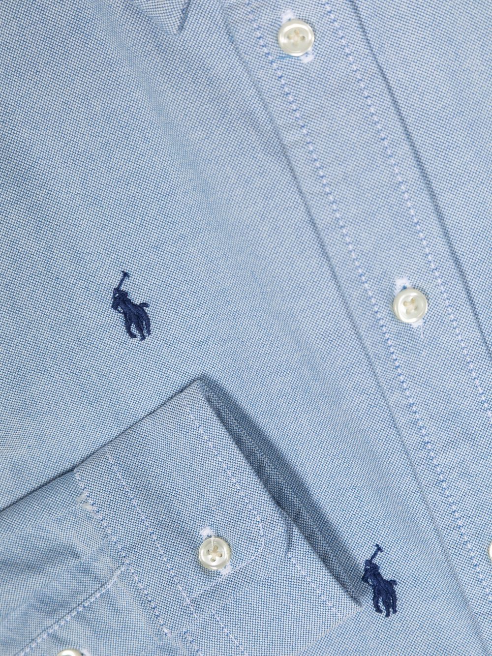 Camicia per bambino Polo Ralph Lauren Kids azzurra con ricami Polo Pony all-over 322878876 001 Ralph Lauren kids