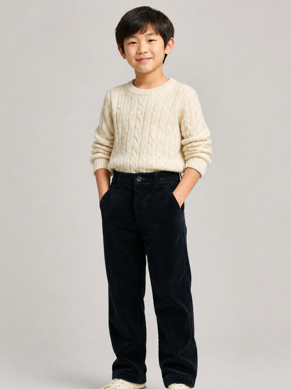 Pantaloni per bambino Polo Ralph Lauren Kids blu con tessuto a coste 322917121 007 Ralph Lauren kids