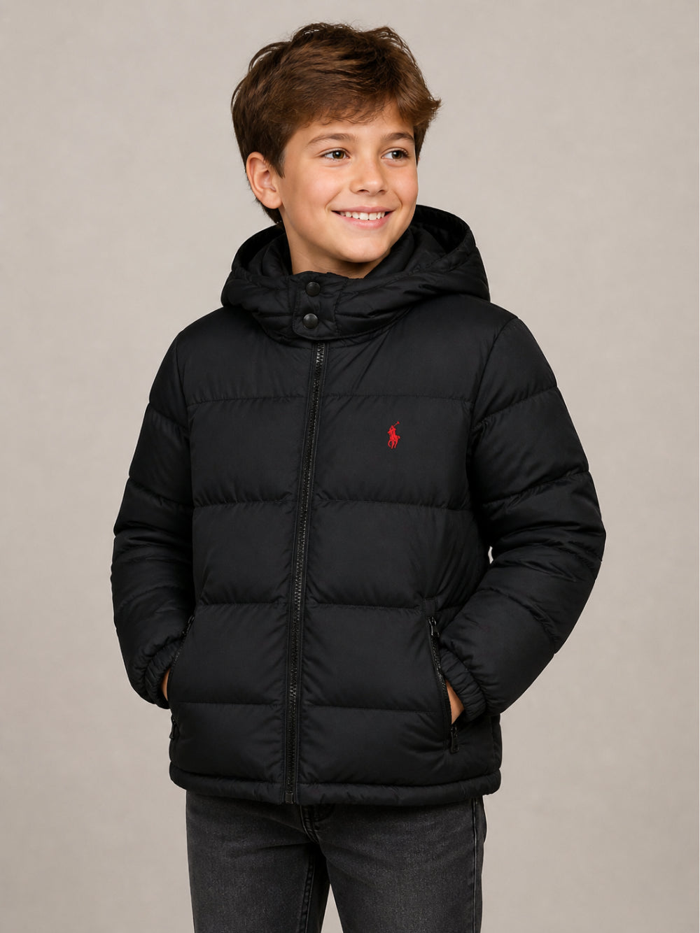 Giubbino per bambino Polo Ralph Lauren Kids nero con design trapuntato 322969861 001 Ralph Lauren kids