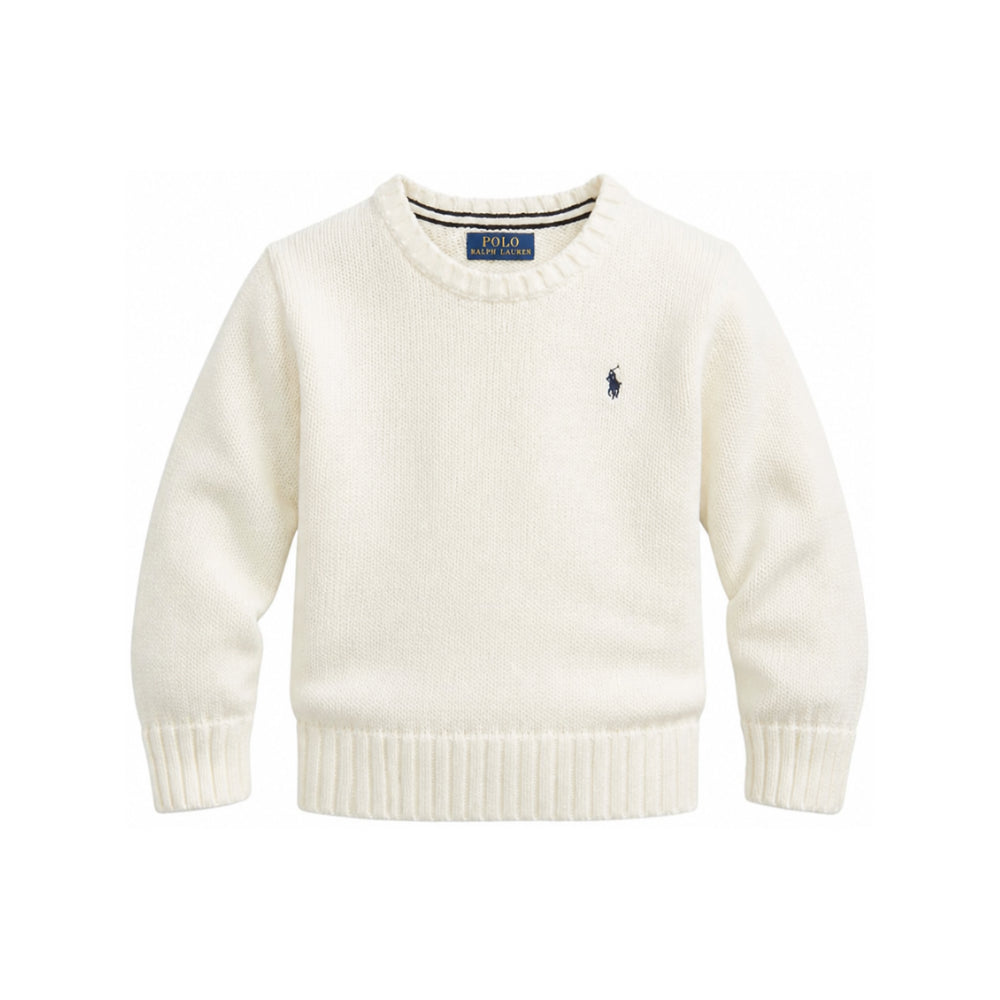 Maglione per bambino Polo Ralph Lauren Kids bianco con ricamo Polo Pony sul davanti 322970429 CREAM Ralph Lauren kids
