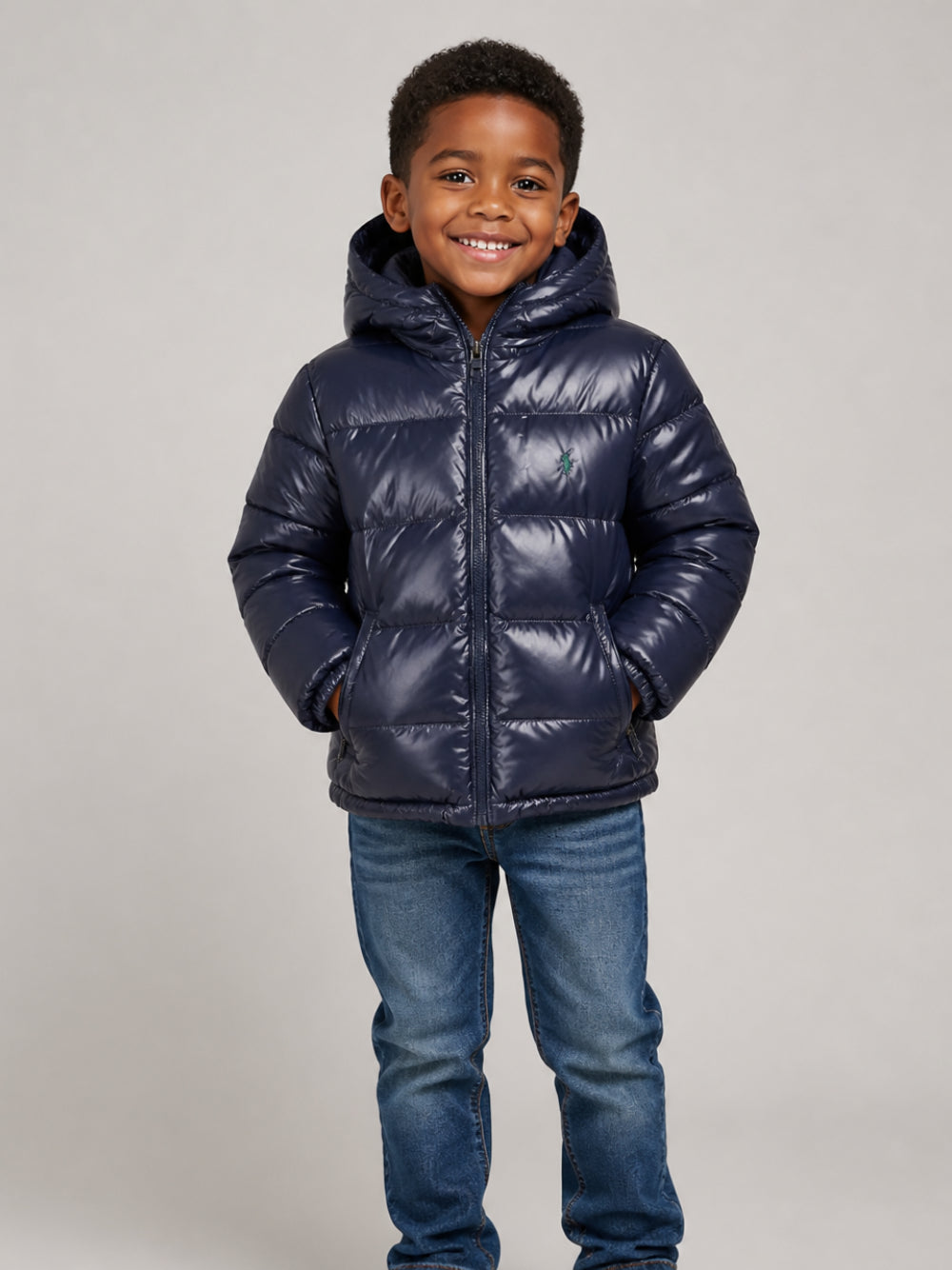 Giubbino per bambino Polo Ralph Lauren Kids blu con design imbottito 322978459 004 Ralph Lauren kids