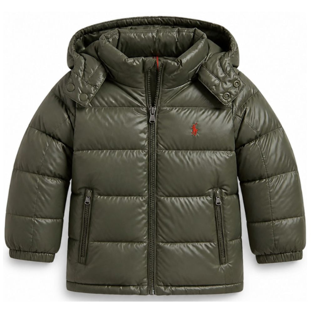 Giubbino per bambino Polo Ralph Lauren Kids verde con caratteristico motivo Polo Pony 322978459 500 Ralph Lauren kids