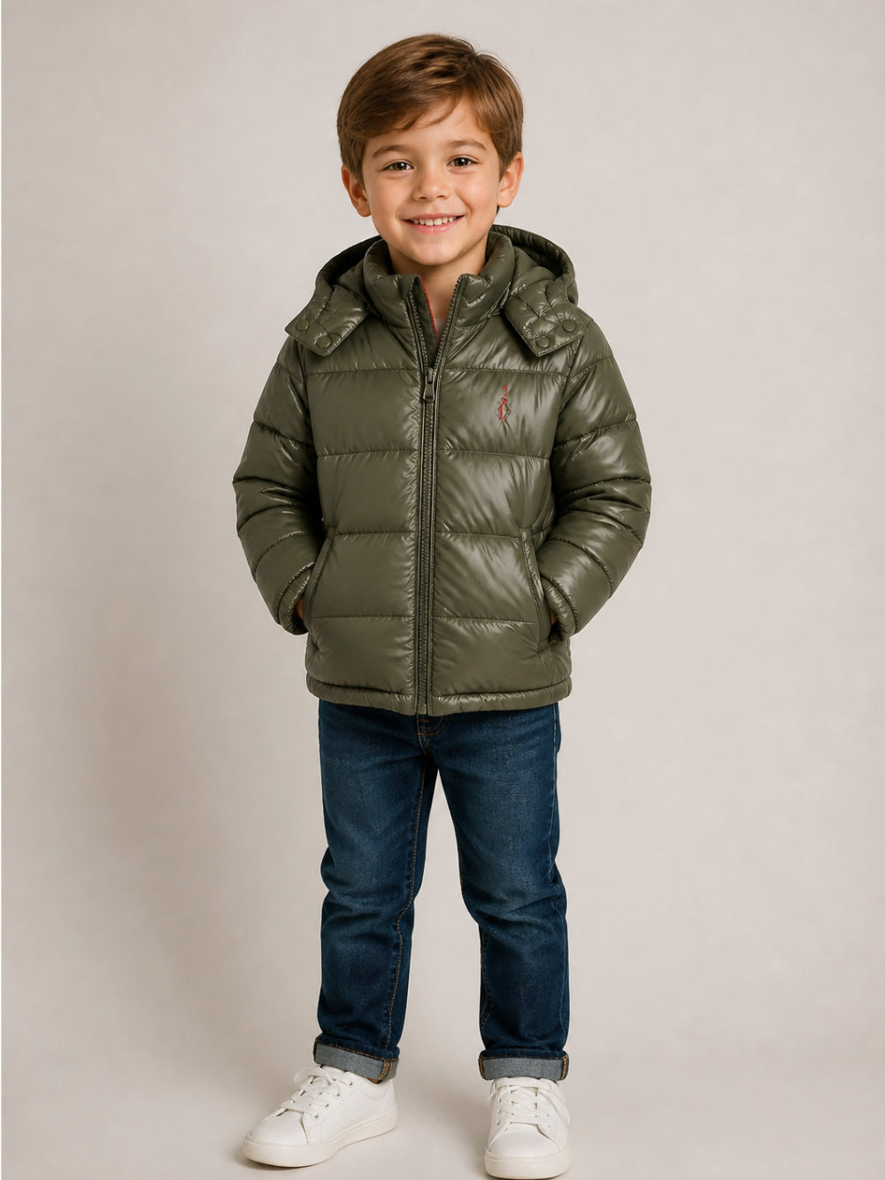 Giubbino per bambino Polo Ralph Lauren Kids verde con caratteristico motivo Polo Pony 322978459 500 Ralph Lauren kids