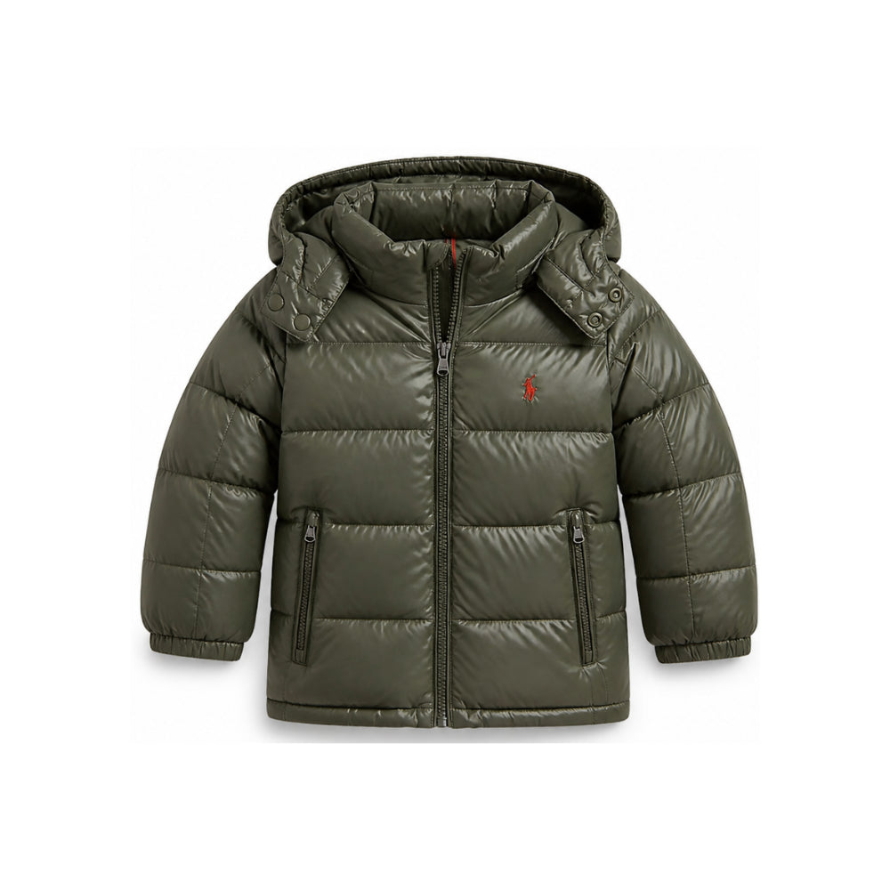 Giubbino per bambino Polo Ralph Lauren Kids verde con caratteristico motivo Polo Pony 322978459 500 Ralph Lauren kids